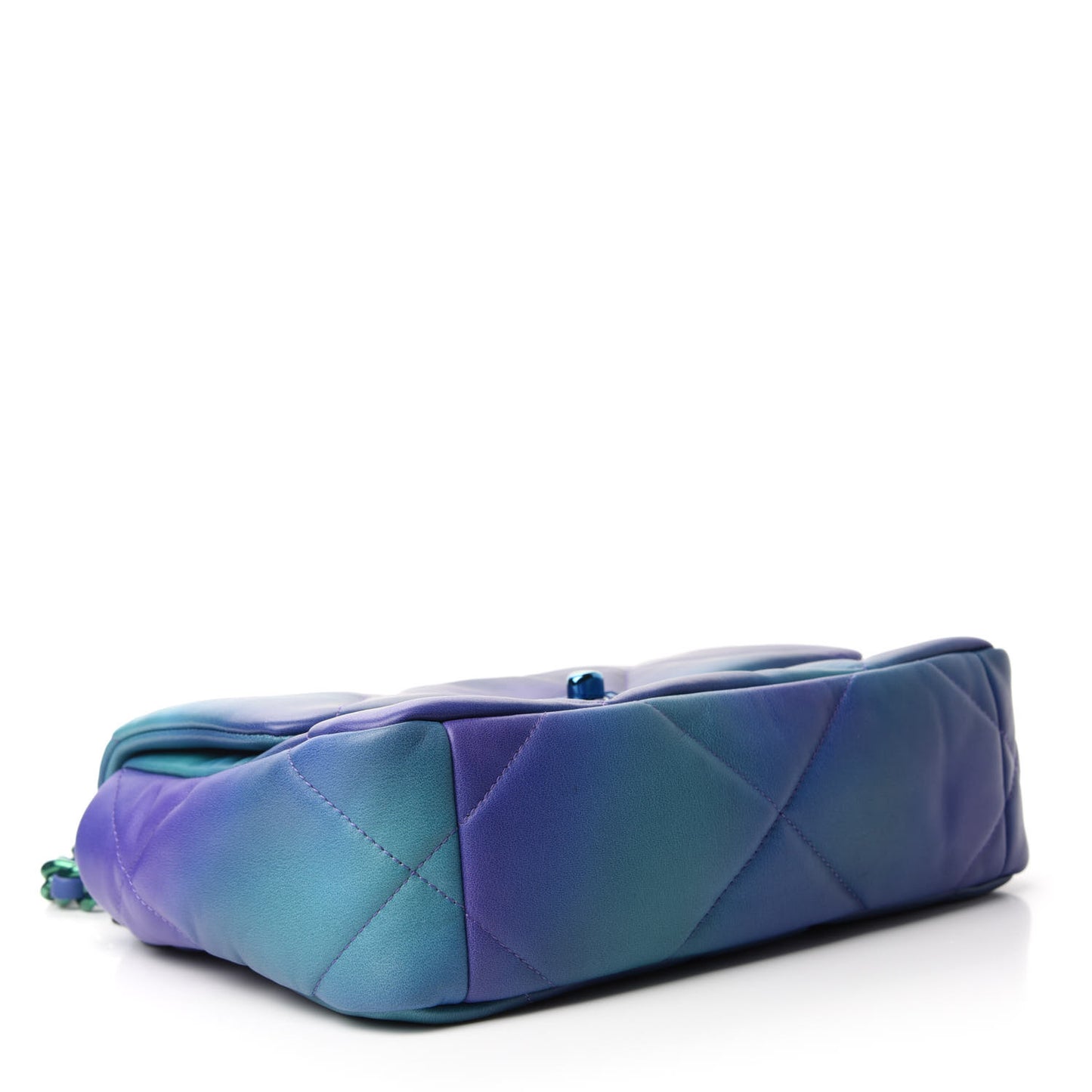 Tie Dye Calfskin Quilted Medium Chanel 19 Flap Blue Purple