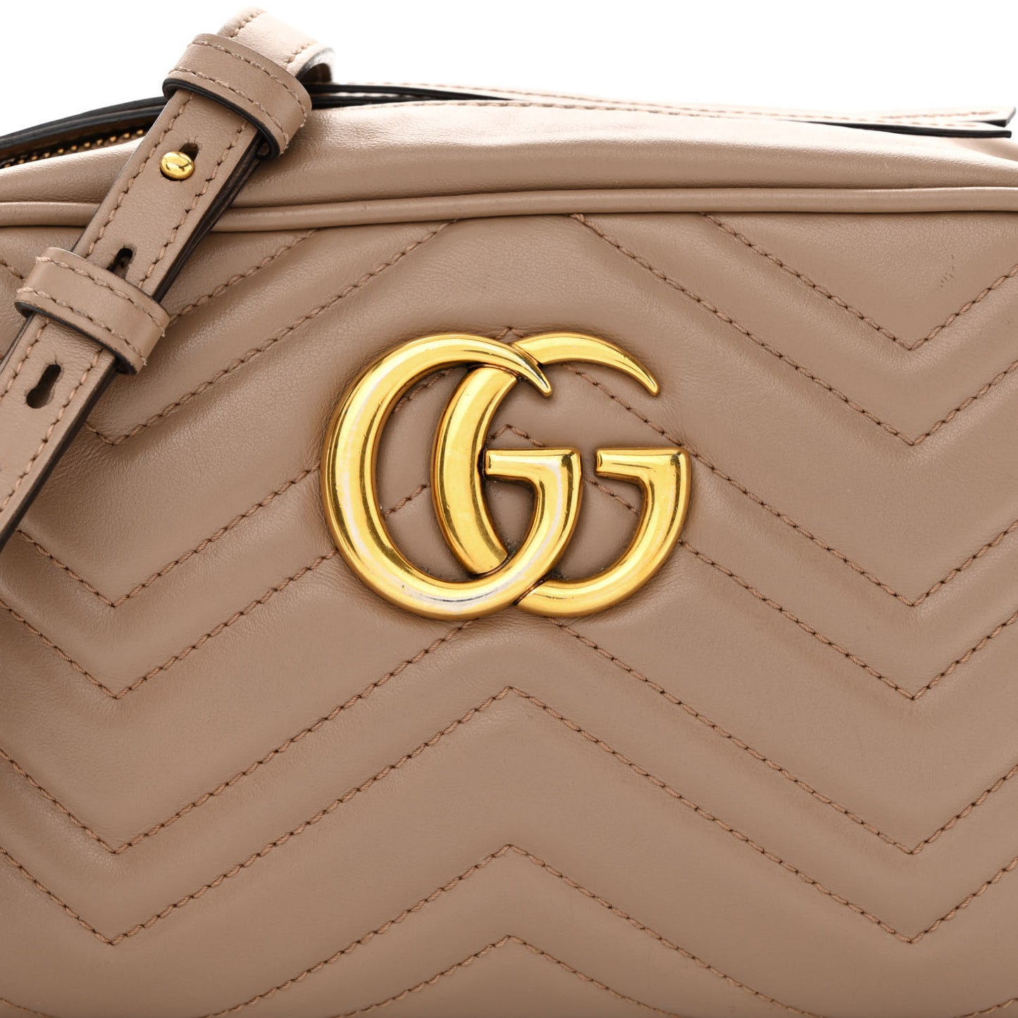 Calfskin Matelasse Small GG Marmont Chain Shoulder Bag Porcelain Rose