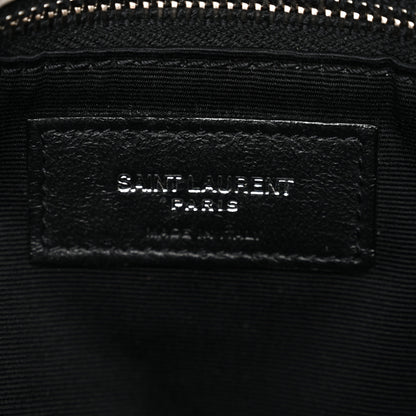 Saint Laurent Lambskin Quilted Small Loulou Puffer Monogram Chain Satchel Blanc Vintage 7 of 11
