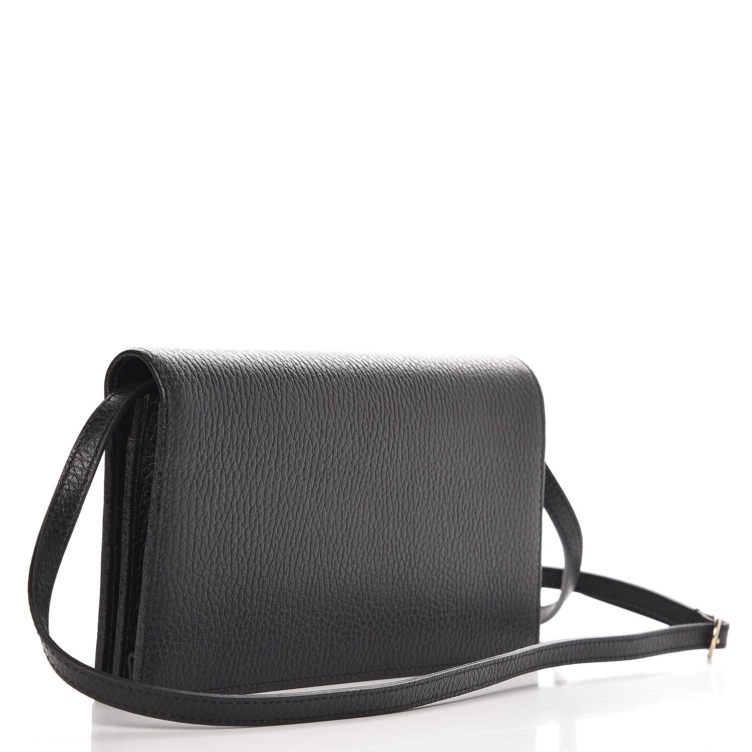 Gucci Dollar Calfskin Mini Swing Wallet Bag Black 3 of 8