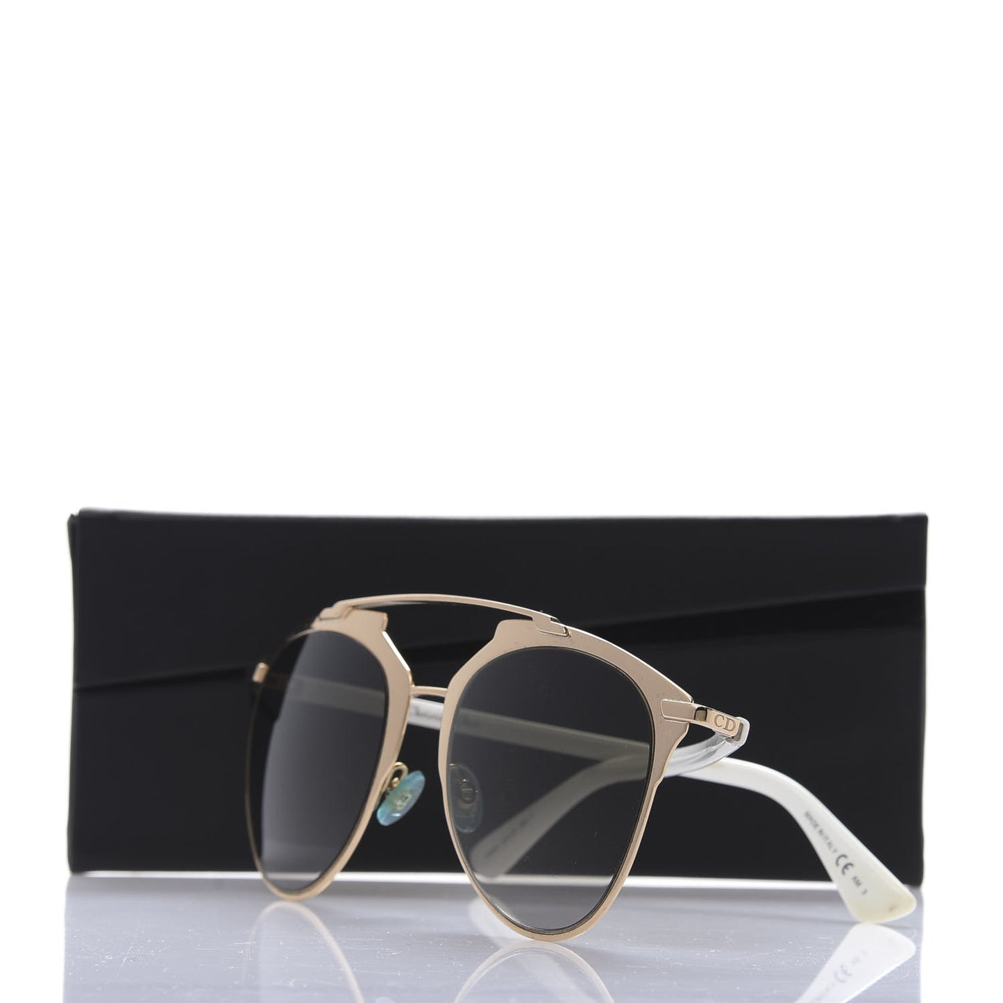 Reflected Sunglasses Rose Gold White