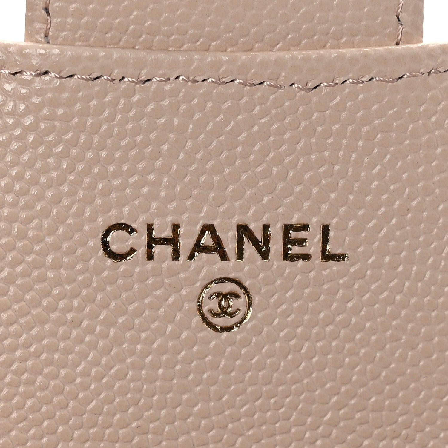 Chanel Caviar Quilted Flap Card Holder Wallet Light Beige 5 of 8