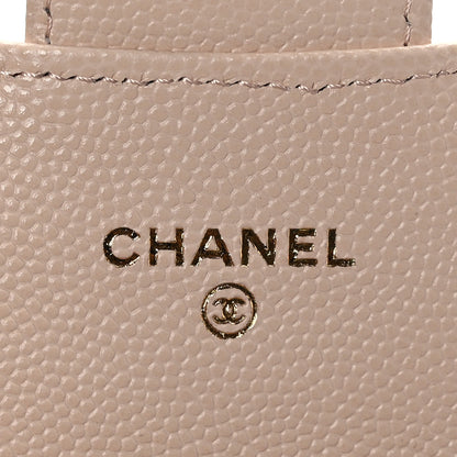 Chanel Caviar Quilted Flap Card Holder Wallet Light Beige 5 of 8
