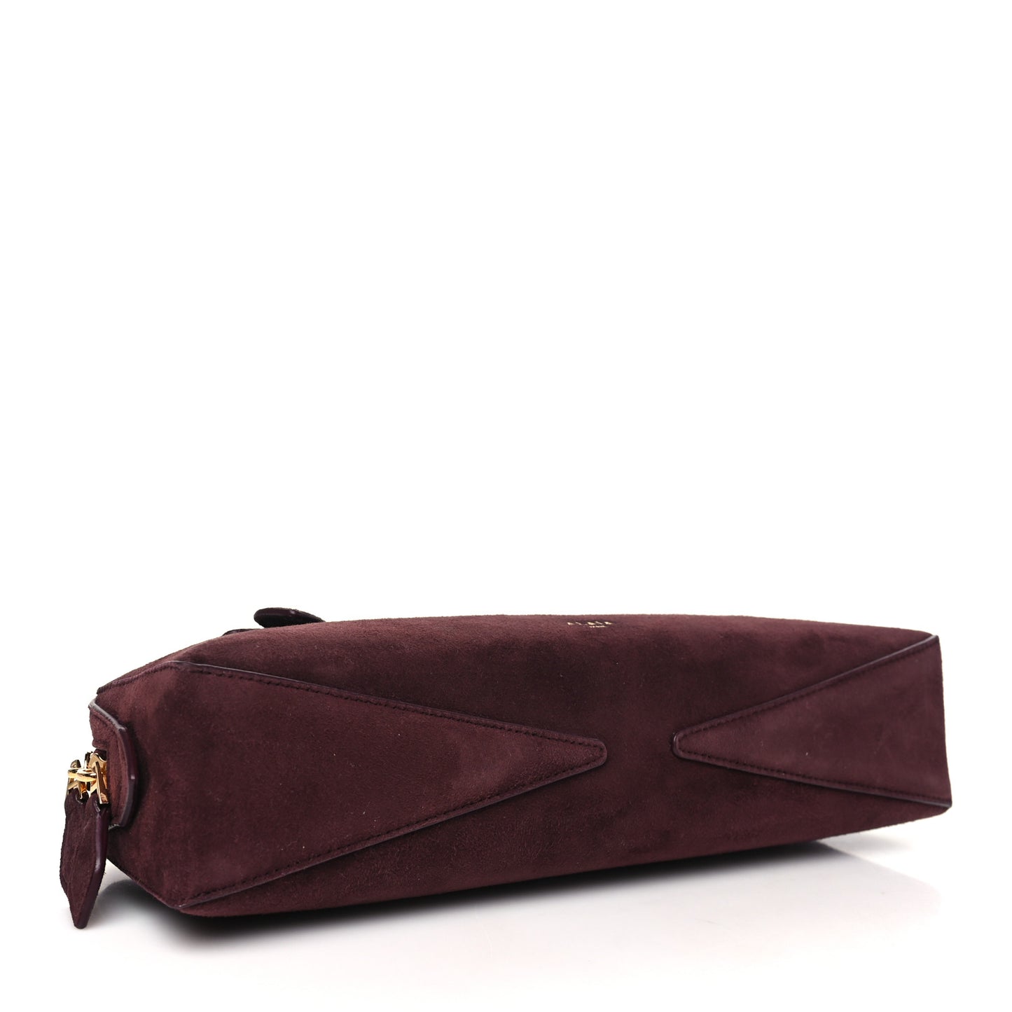 Suede Goatskin Teckel Clutch Rouge Grenat