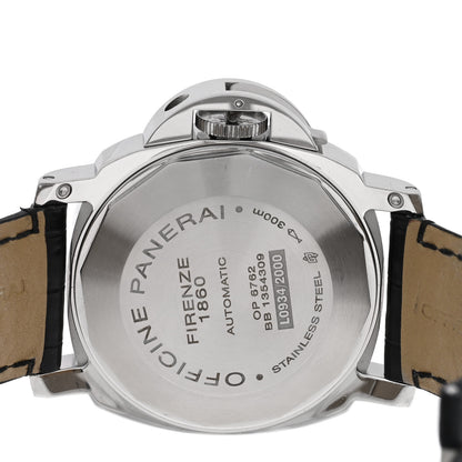 Panerai Stainless Steel Alligator 44mm Luminor 3 Day Power Reserve Automatic Watch Black PAM00090 4 of 5