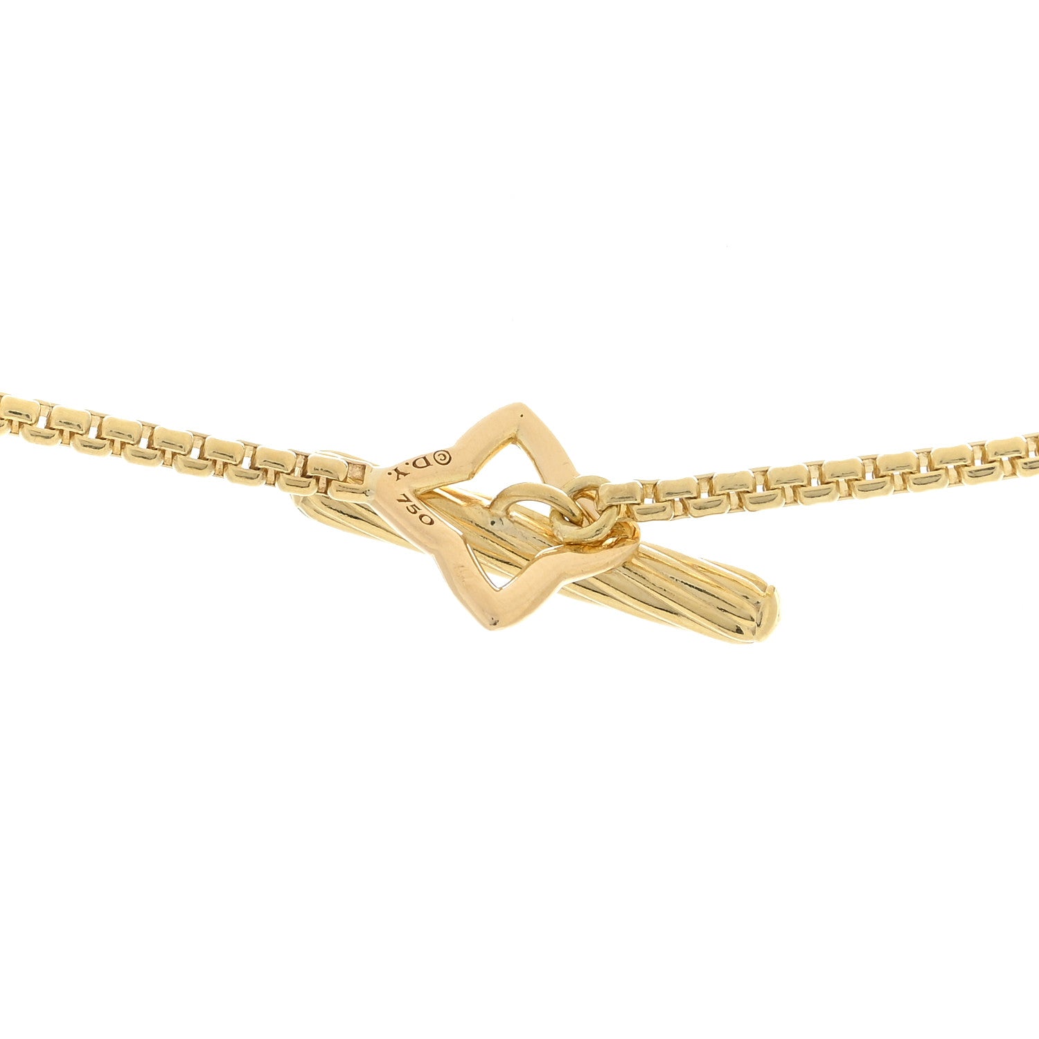 David Yurman 18K Yellow Gold Quatrefoil Station Necklace 3 of 3