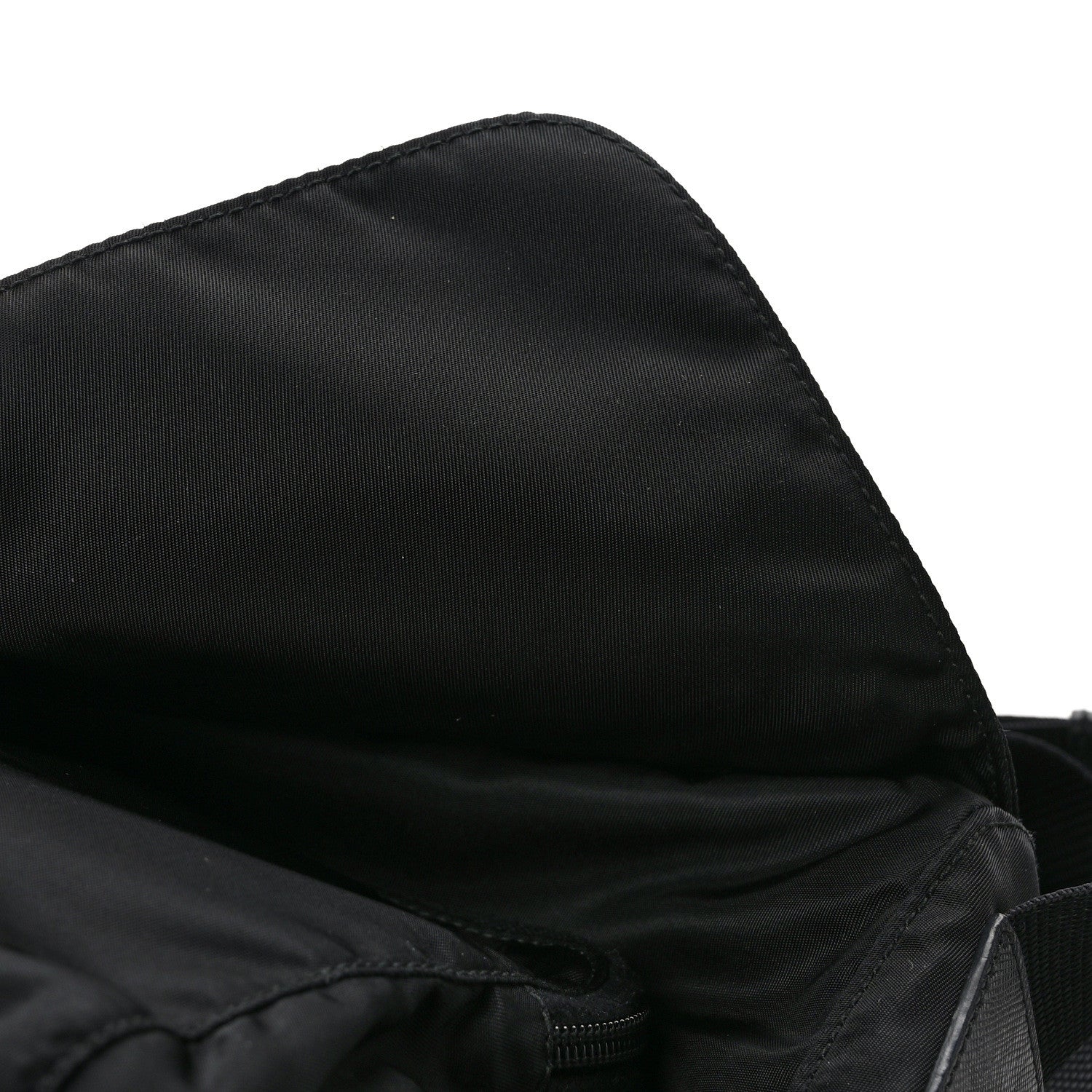 Prada Re-Nylon Vela Saffiano Pocket Single Buckle Messenger Shoulder Bag Black 10 of 10