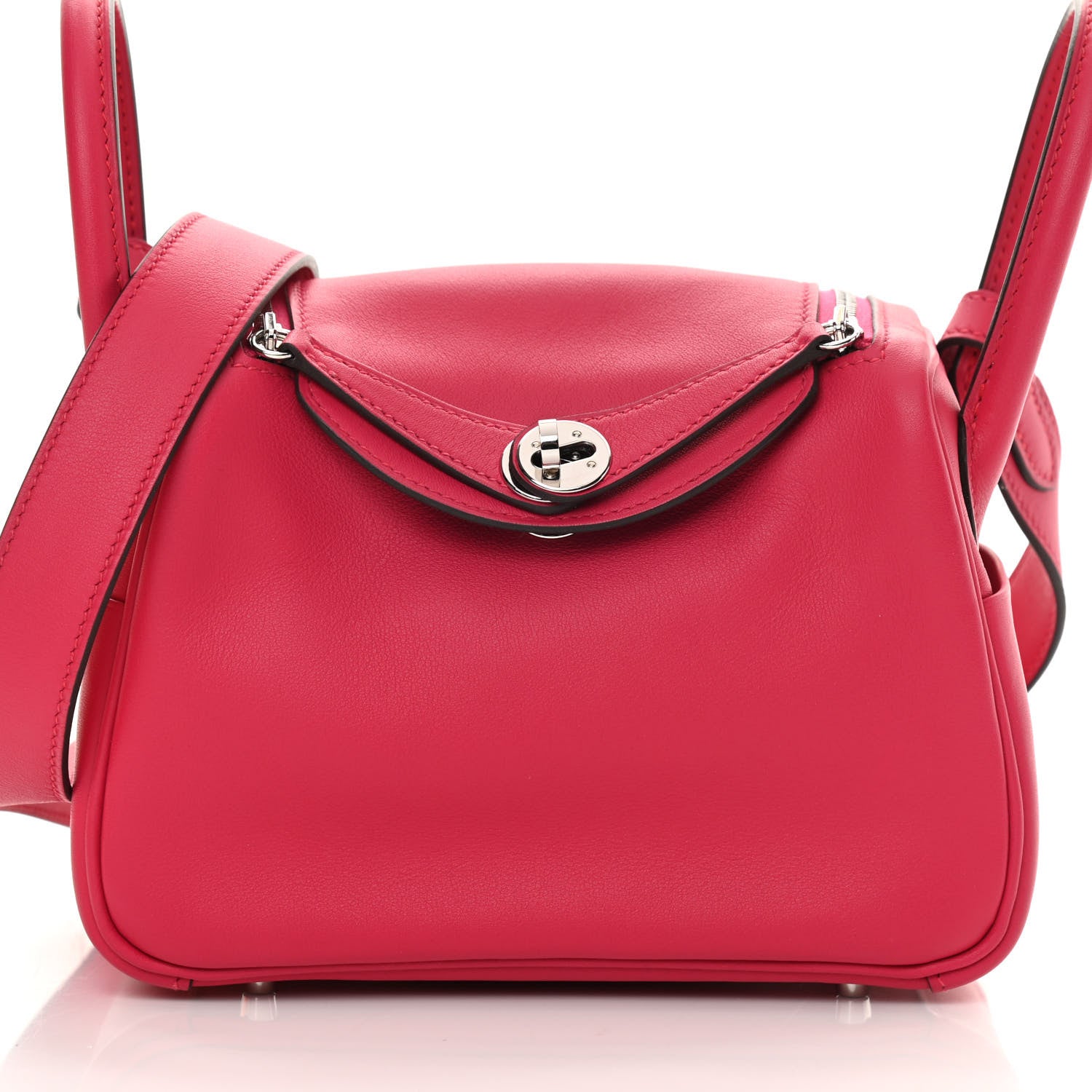 Hermes Swift Verso Mini Lindy 20 Framboise Rouge Sellier 8 of 12