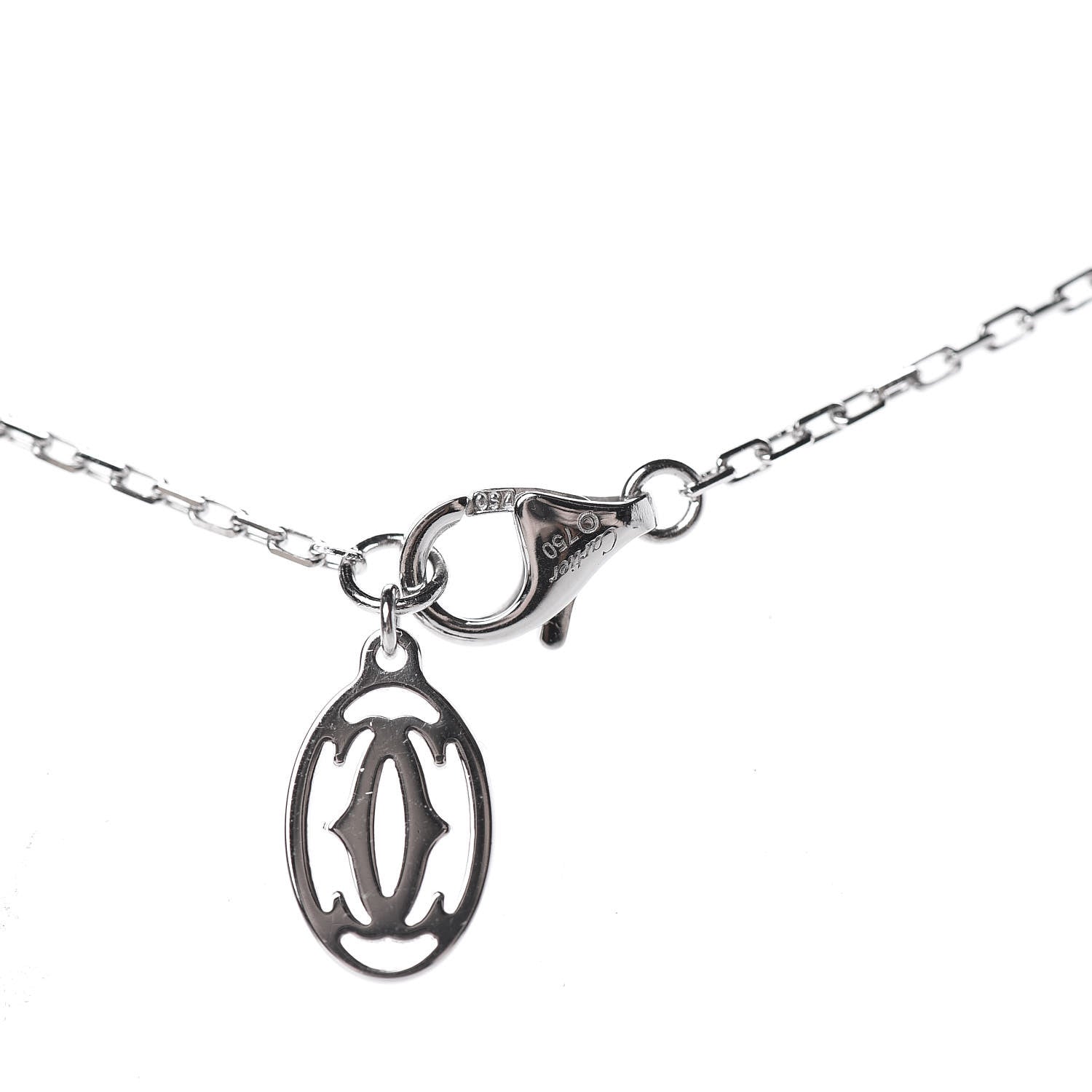 Cartier 18K White Gold Diamond LM D'Amour Pendant Necklace 5 of 7