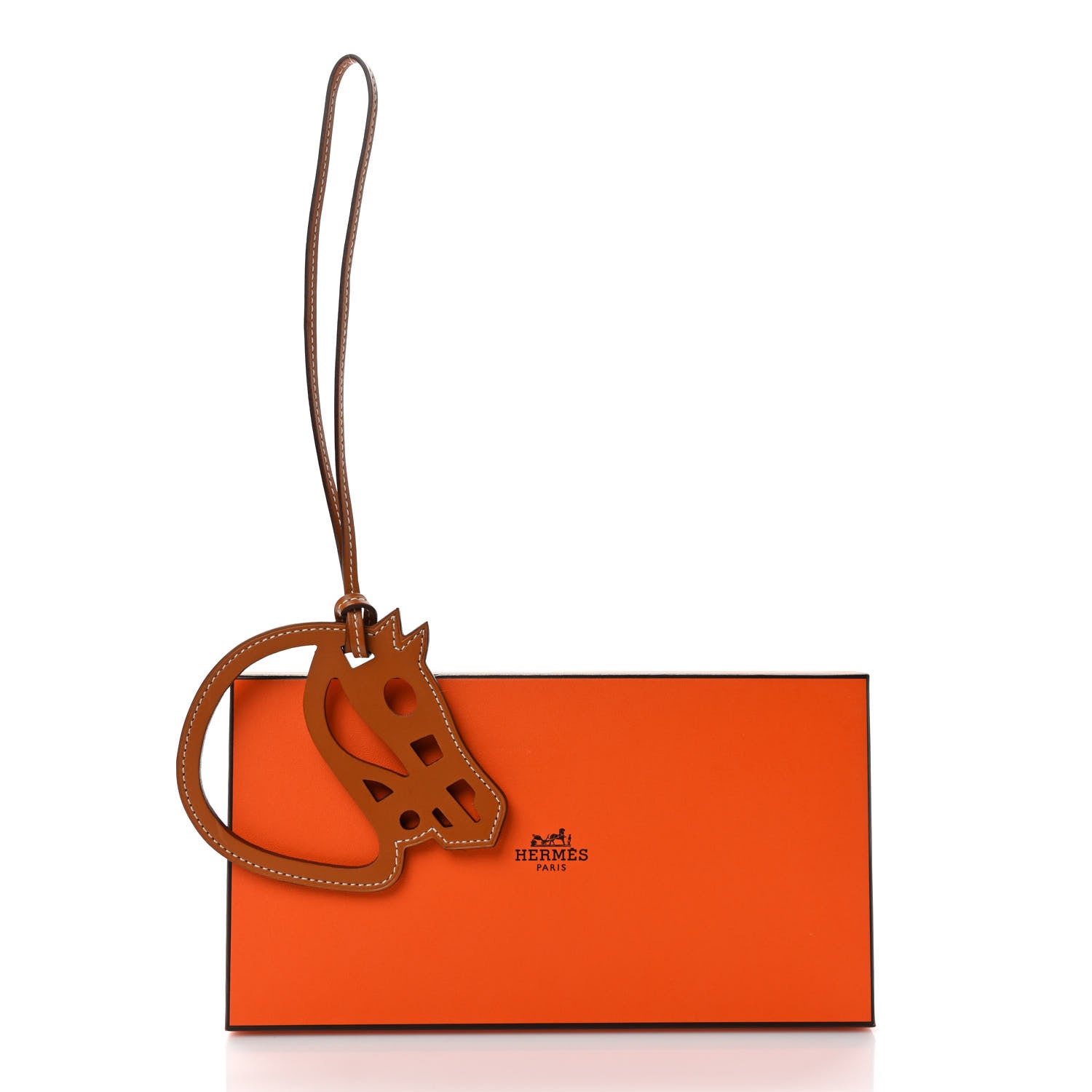 Hermes Barenia Paddock Cheval Horse Bag Charm Fauve 5 of 5
