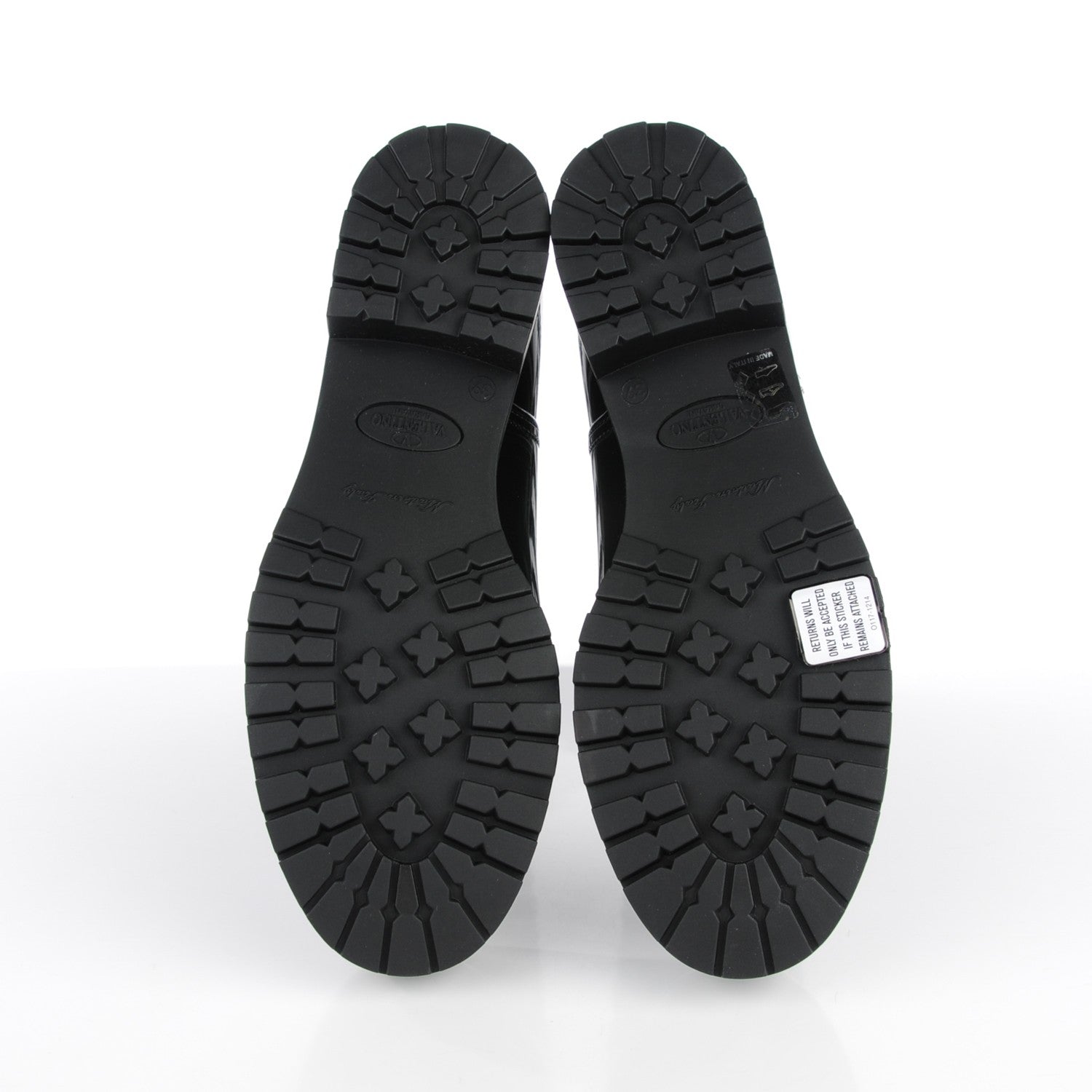 Valentino Garavani Rubber Rockstud Short Rainboots 39 Black 5 of 7