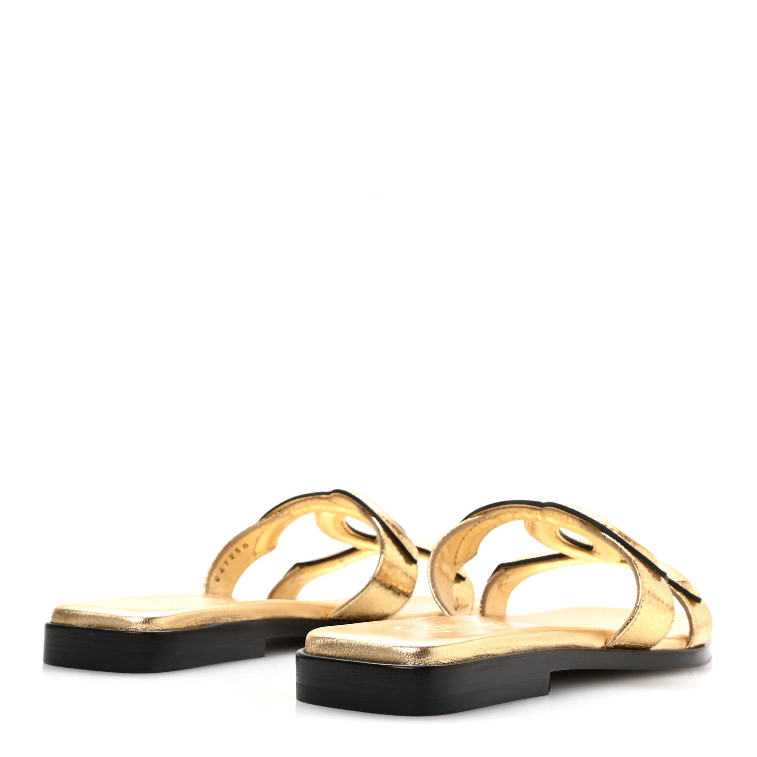 Chanel Lambskin CC Cut Out Mules Sandals 36 Black 5 of 9