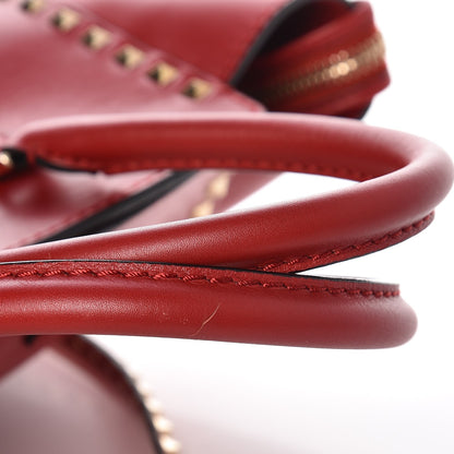 Valentino Garavani Vitello Rockstud Double Handle Tote Rosso Valentino 9 of 9