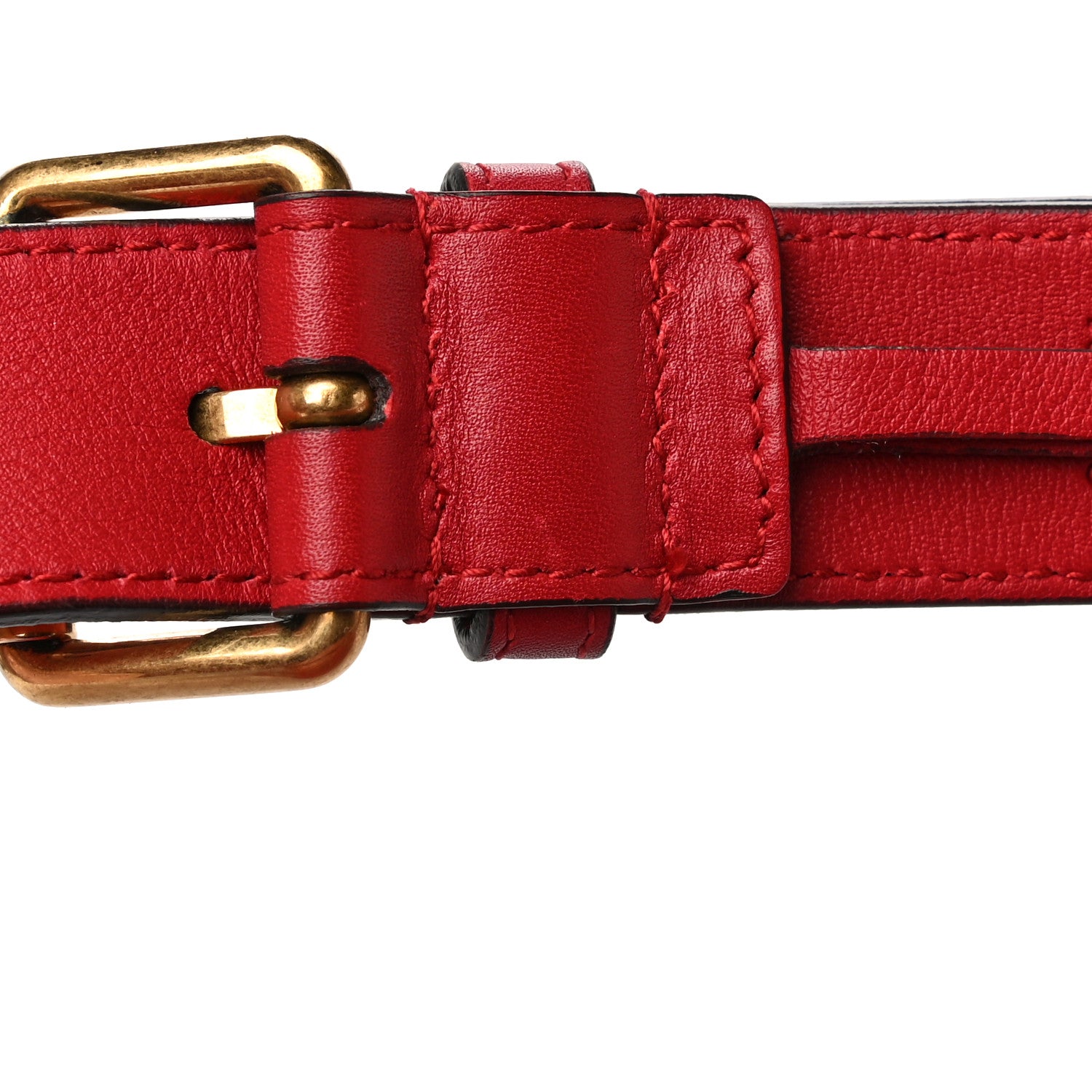 Gucci Calfskin Matelasse GG Marmont Belt Bag 85 34 Hibiscus Red 13 of 14