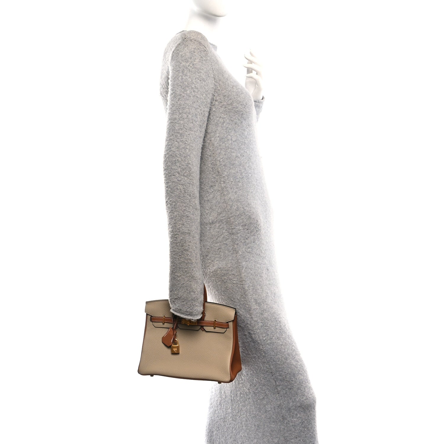 Hermes Togo Horseshoe Birkin 25 Trench Gold 2 of 12