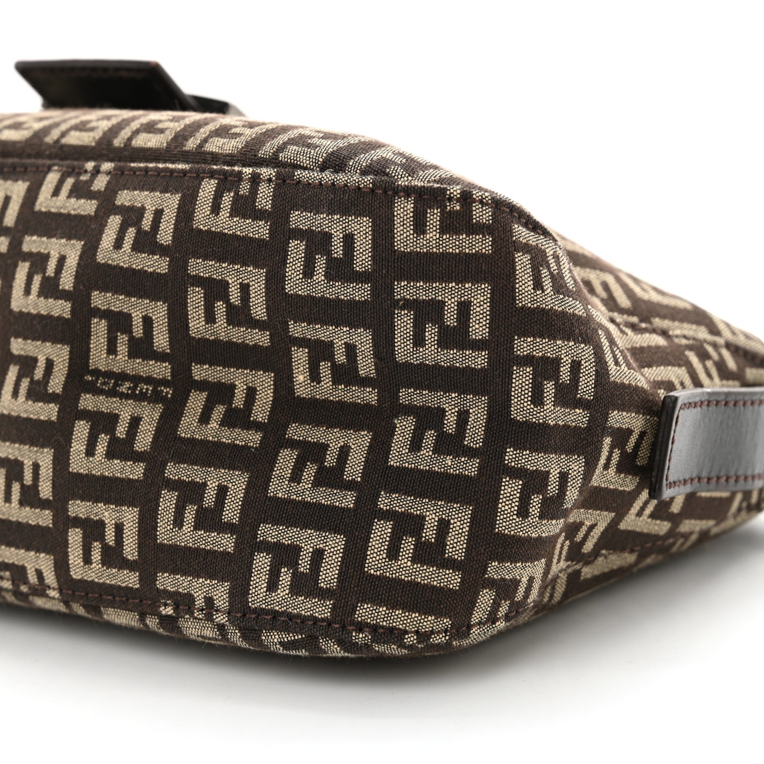 Fendi Zucchino Vitello Baguette Mogano Panna Bruciato 9 of 10