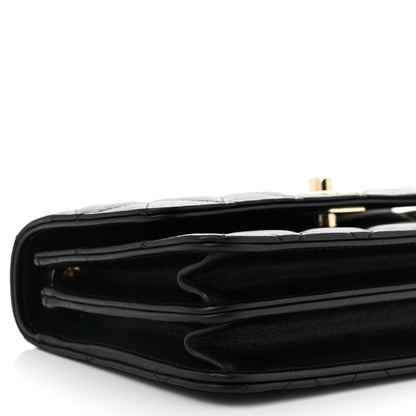 Chanel Lambskin Quilted Trendy CC Dual Handle Clutch With Chain  Black 9 of 10