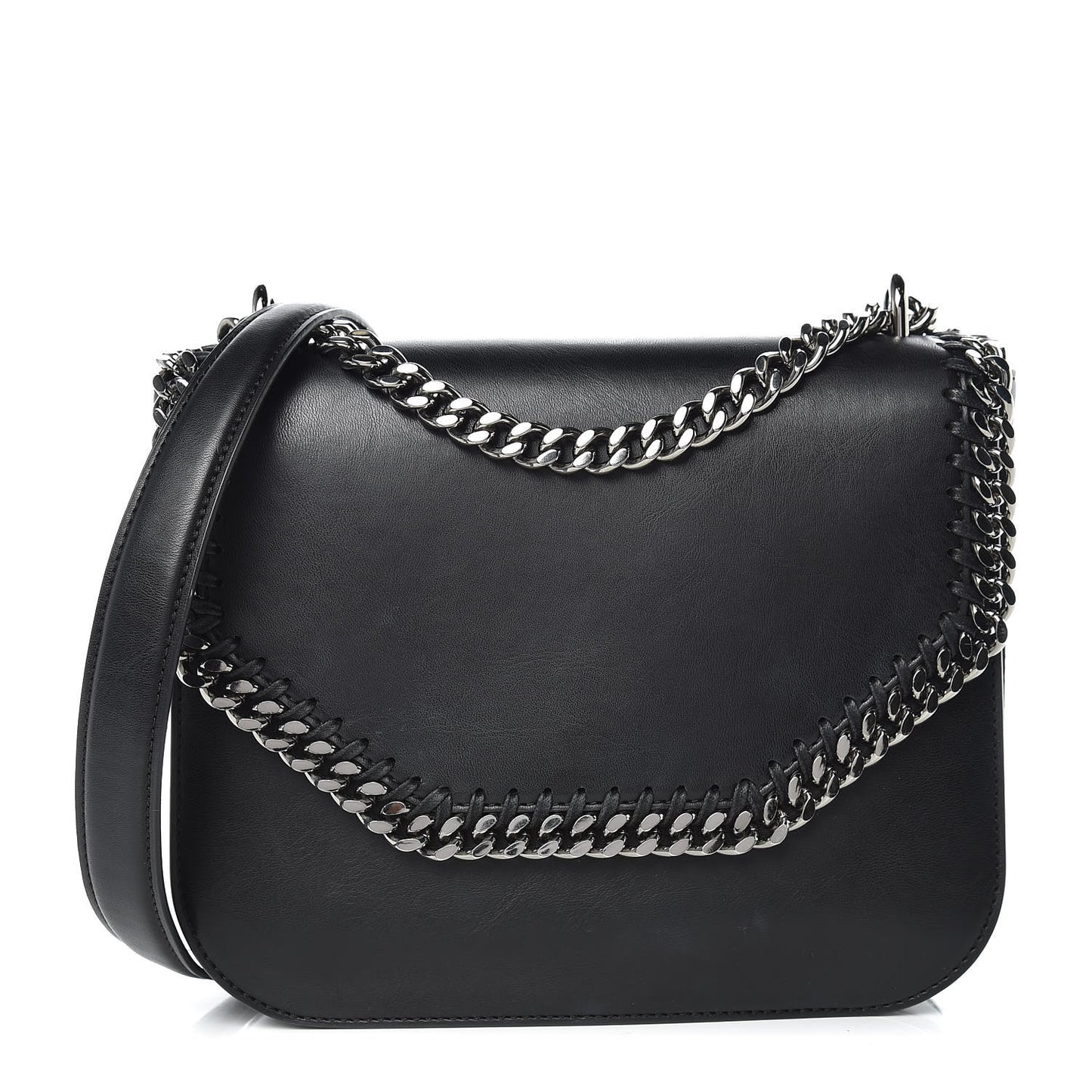 Eco Alter Nappa Medium Falabella Box Shoulder Bag Black