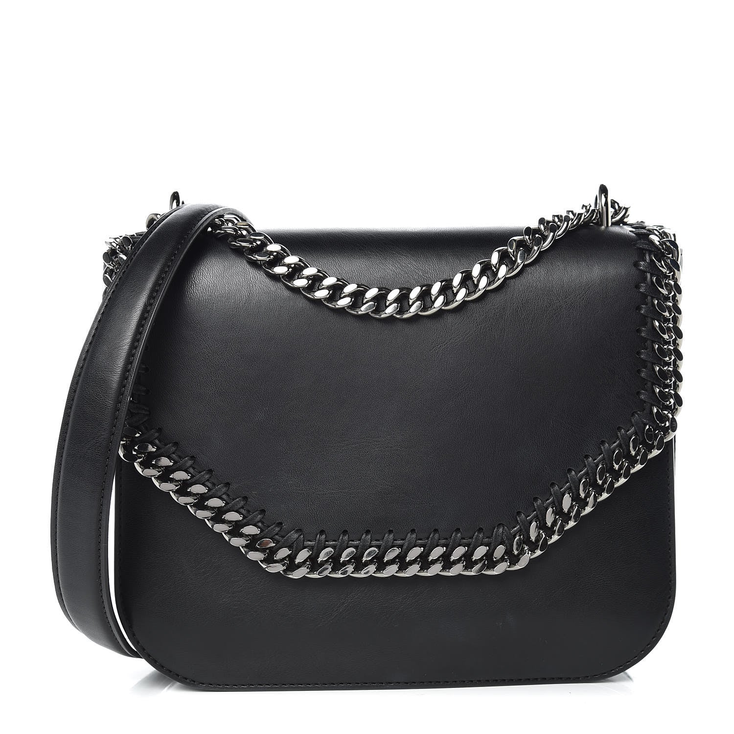Stella McCartney Eco Alter Nappa Medium Falabella Box Shoulder Bag Black 1 of 11
