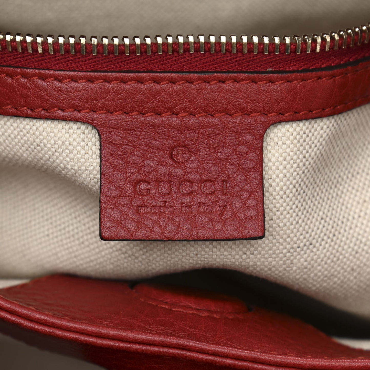 Calfskin Small Bamboo Shopper Tote Red