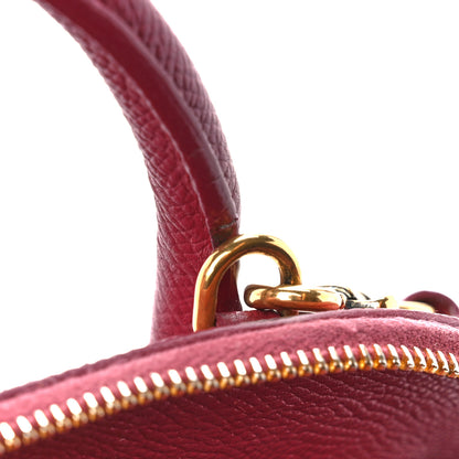 Balenciaga Signature Grained Calfskin Logo XXS Ville Top Handle Bag Rouge Grenat White 14 of 16