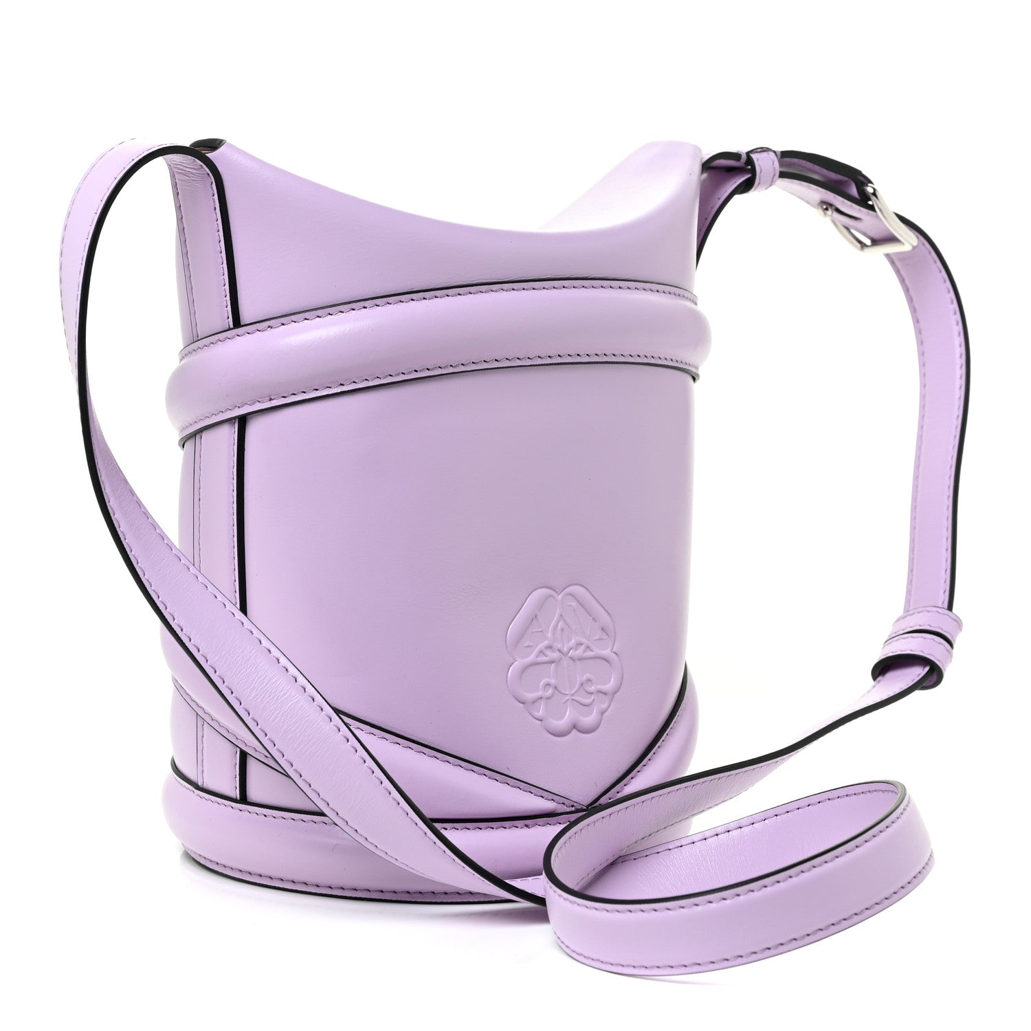 Alexander McQueen Calfskin The Curve Small Shoulder Bag Lilac 4 of 13