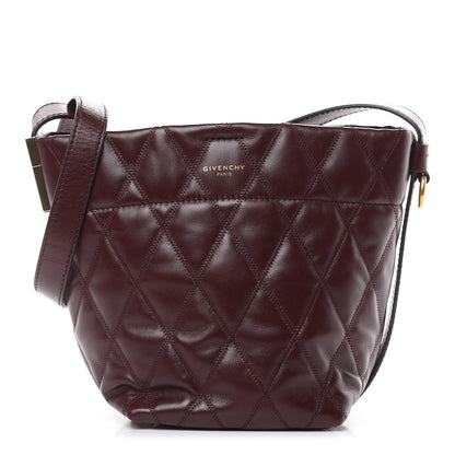 Givenchy Lambskin Quilted Mini GV Bucket Bag Aubergine 1 of 8