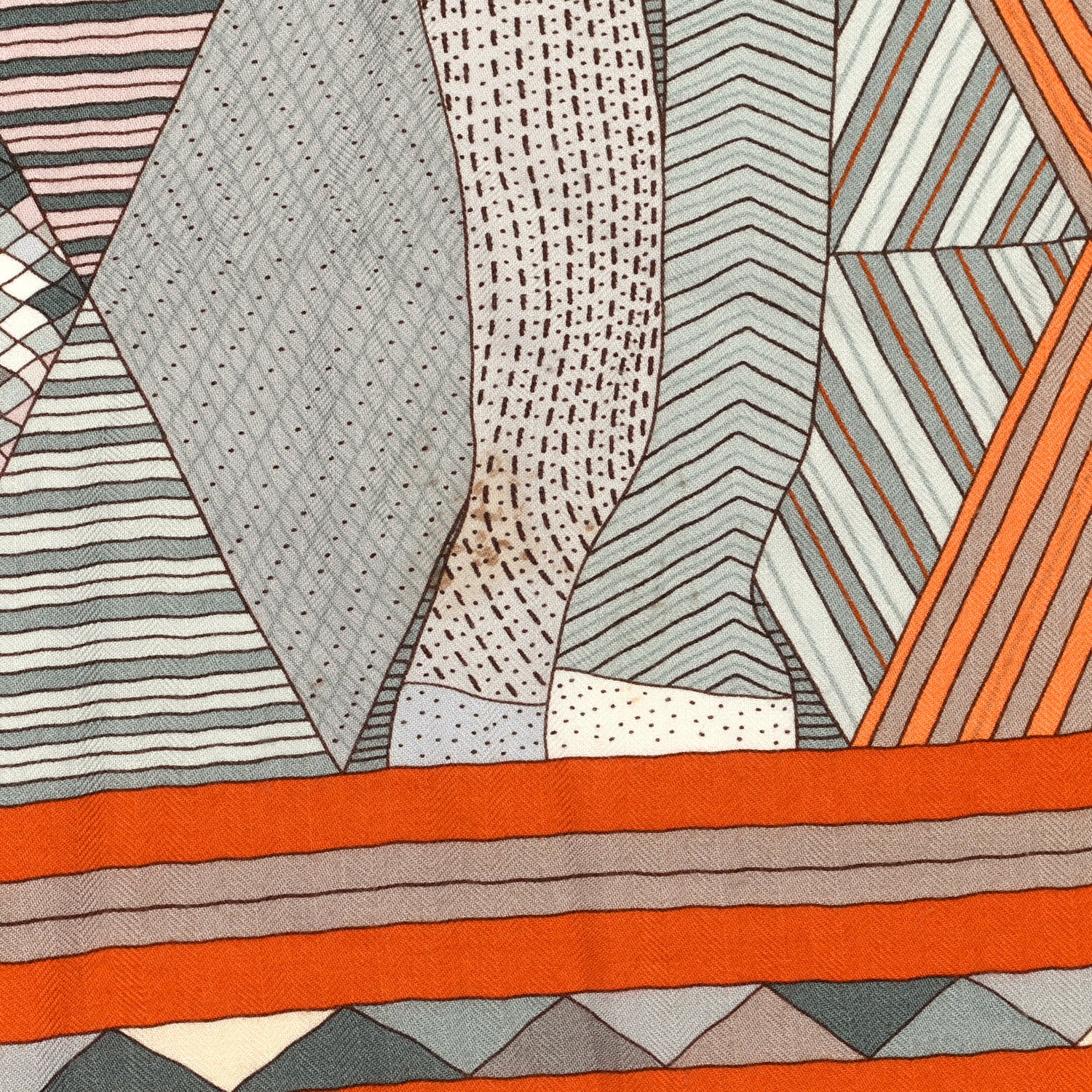 Hermes Cashmere Silk Patchwork Horse Shawl 140 7 of 8