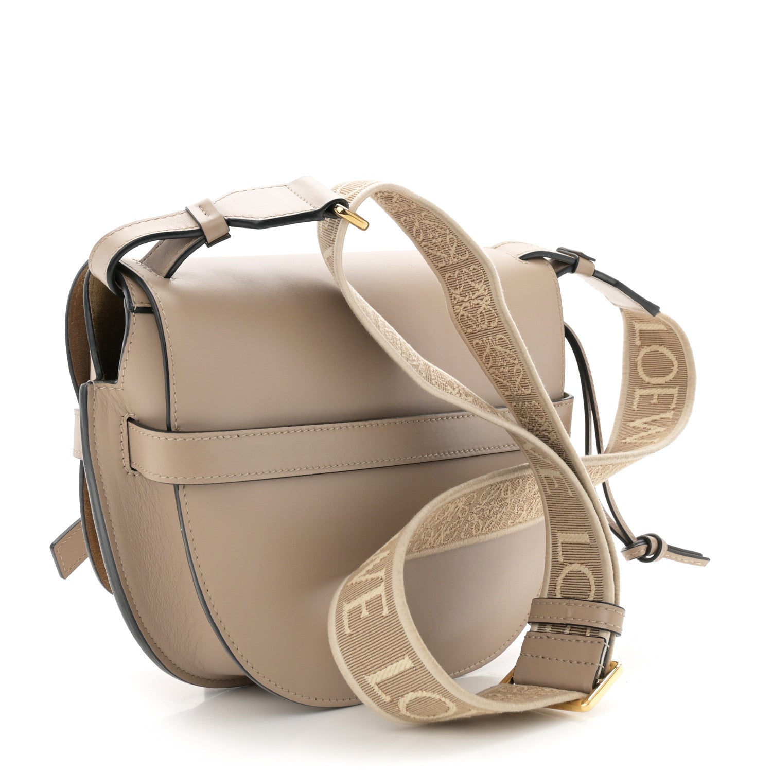 Loewe Soft Calfskin Jacquard Small Gate Crossbody Bag Sand 3 of 13