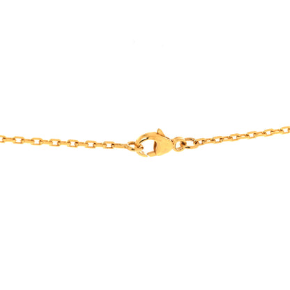 Hermes Lacquered Gold Mini Pop H Pendant Necklace Celeste 4 of 5