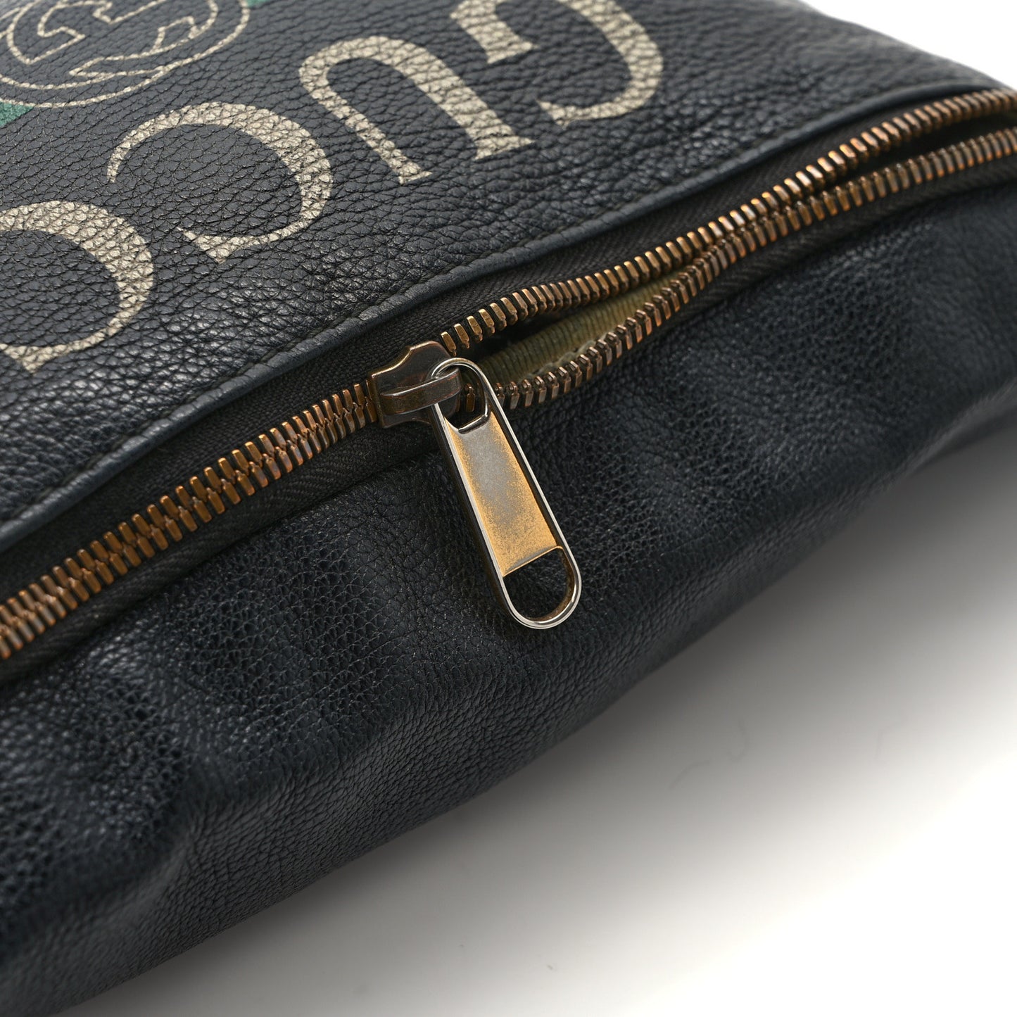 Grained Calfskin Logo Belt Bag Black