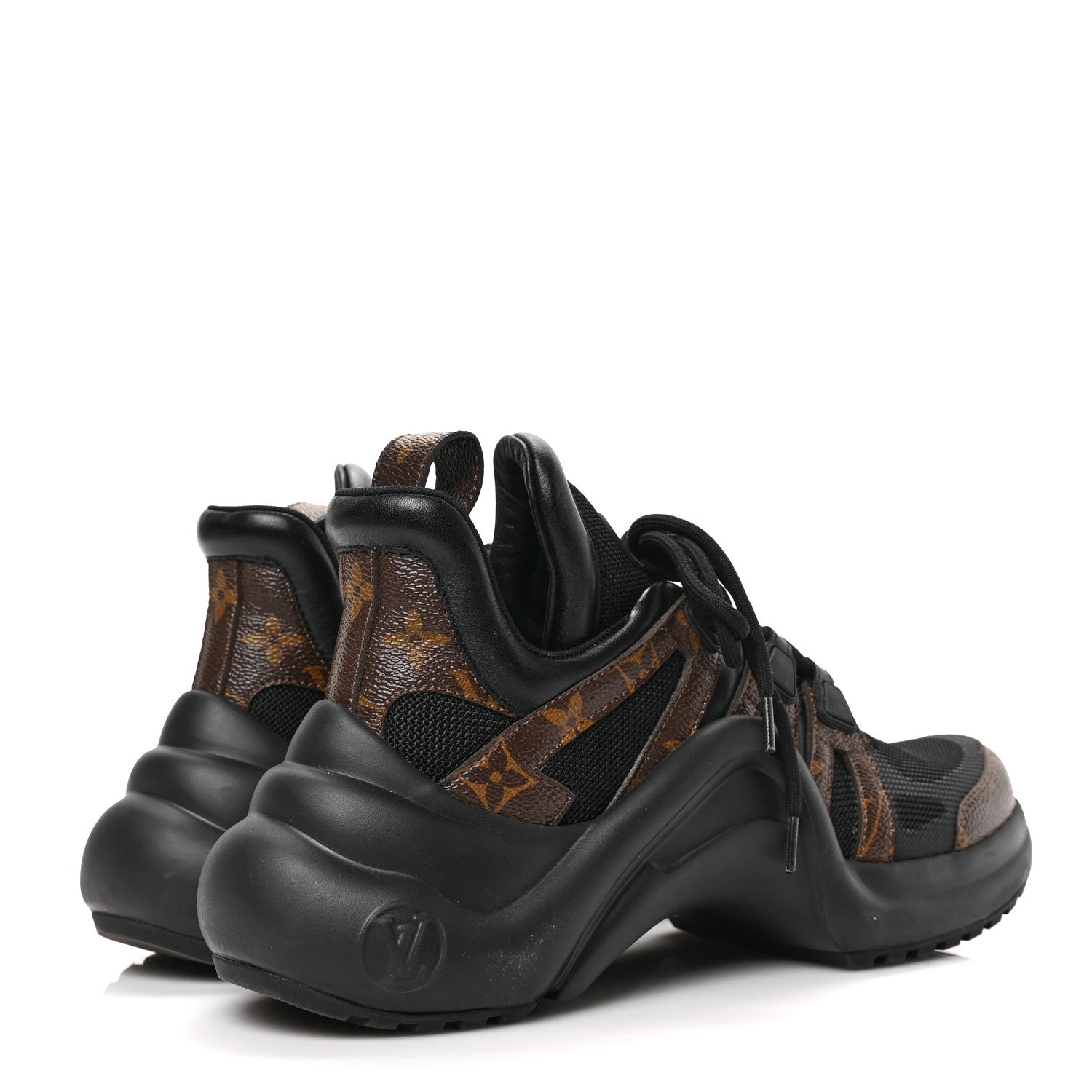 Louis Vuitton Calfskin Patent Monogram LV Archlight Sneakers 38 Black 4 of 7
