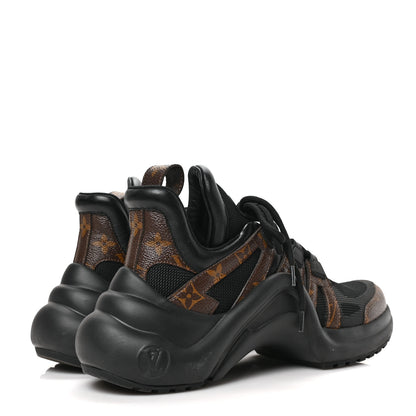 Louis Vuitton Calfskin Patent Monogram LV Archlight Sneakers 38 Black 4 of 7
