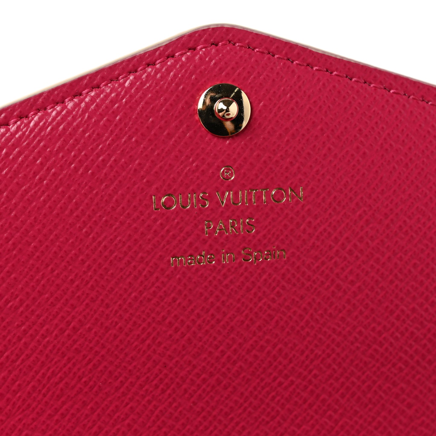Damier Azur Studded Sarah Wallet NM Fuchsia