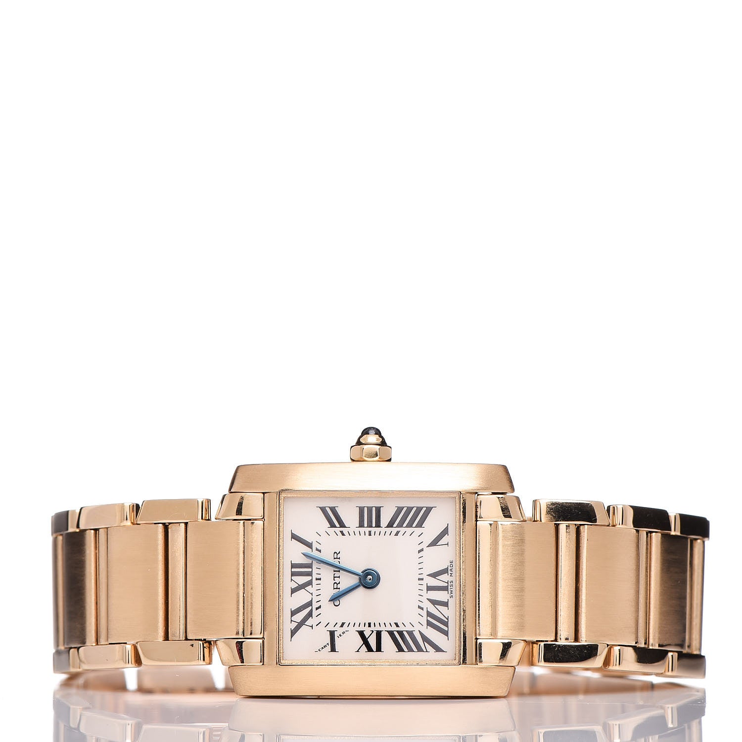 Cartier 18K Yellow Gold 20mm Tank Francaise Quartz Watch 3 of 9