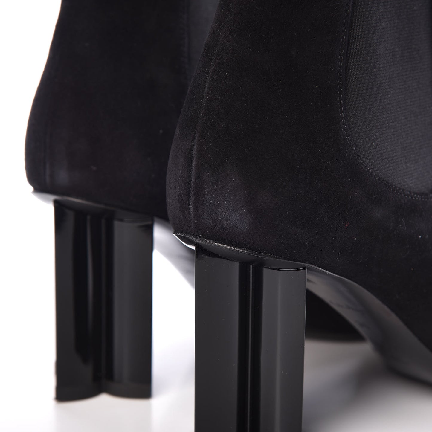 Suede Monogram Uniformes Cap Toe Chelsea 80mm Ankle Boots 36 Black