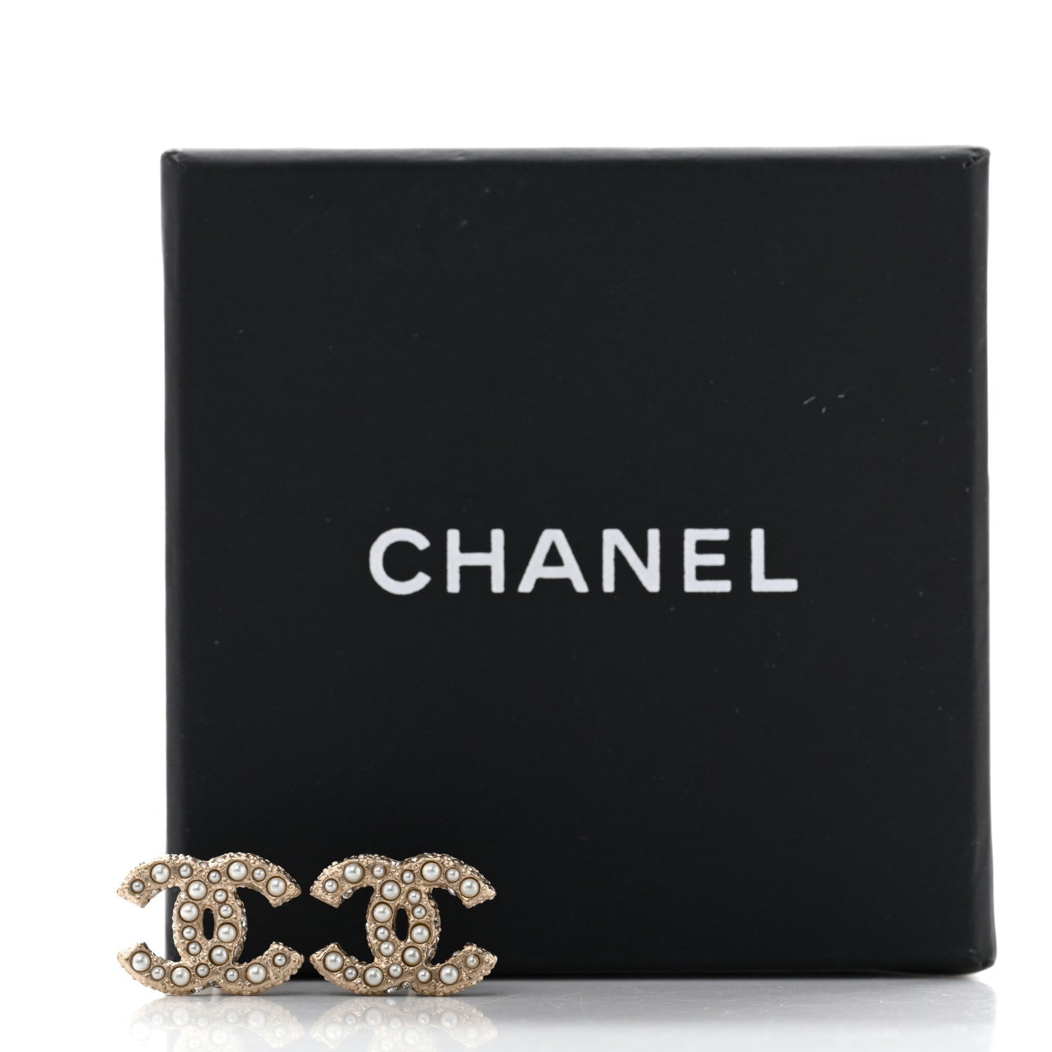 Chanel Pearl Crystal CC Earrings Gold 5 of 5