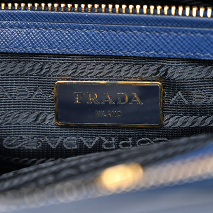 Prada Saffiano Lux Medium Double Zip Tote Bluette 8 of 23
