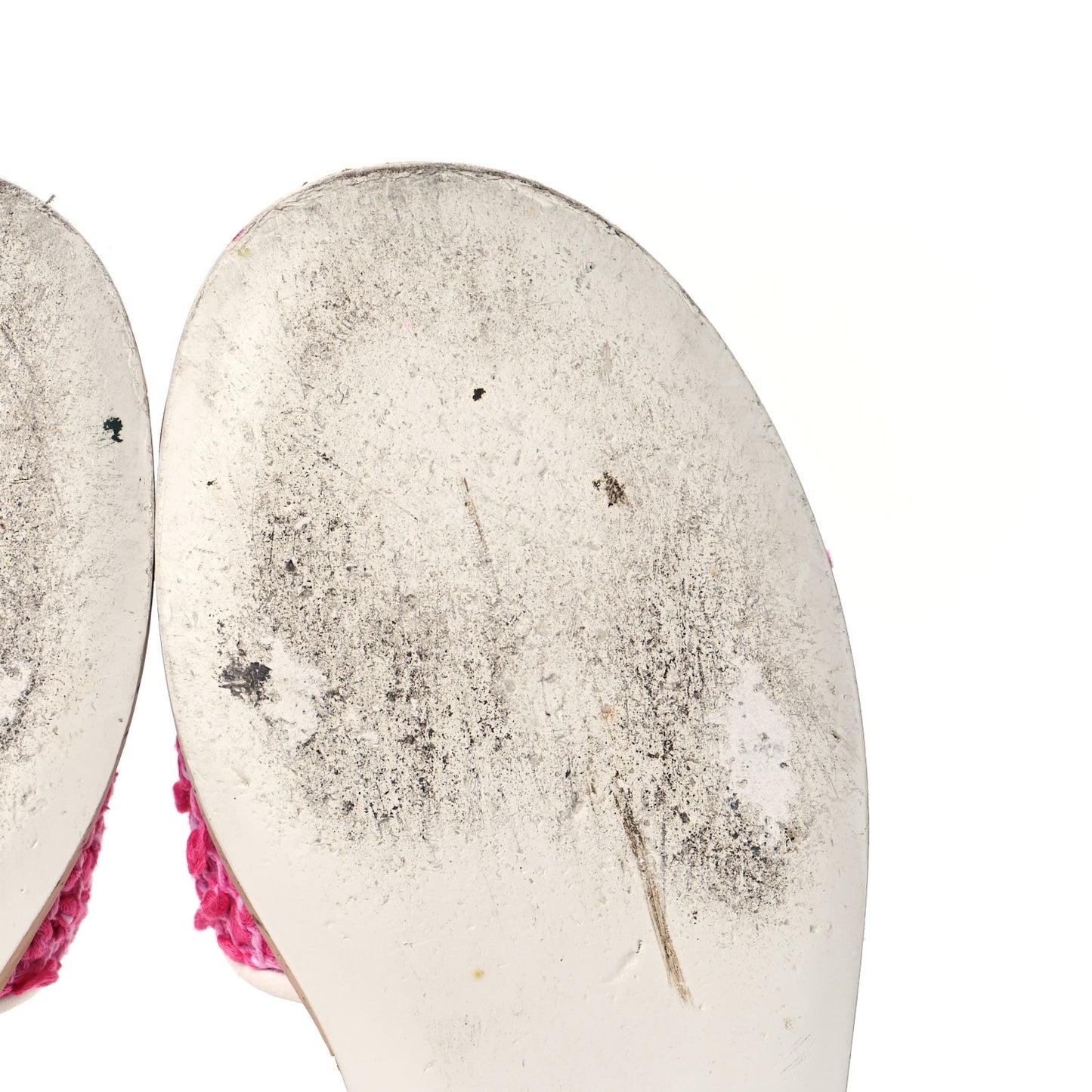 Tweed Cork Mule Sandal 39 Pink White