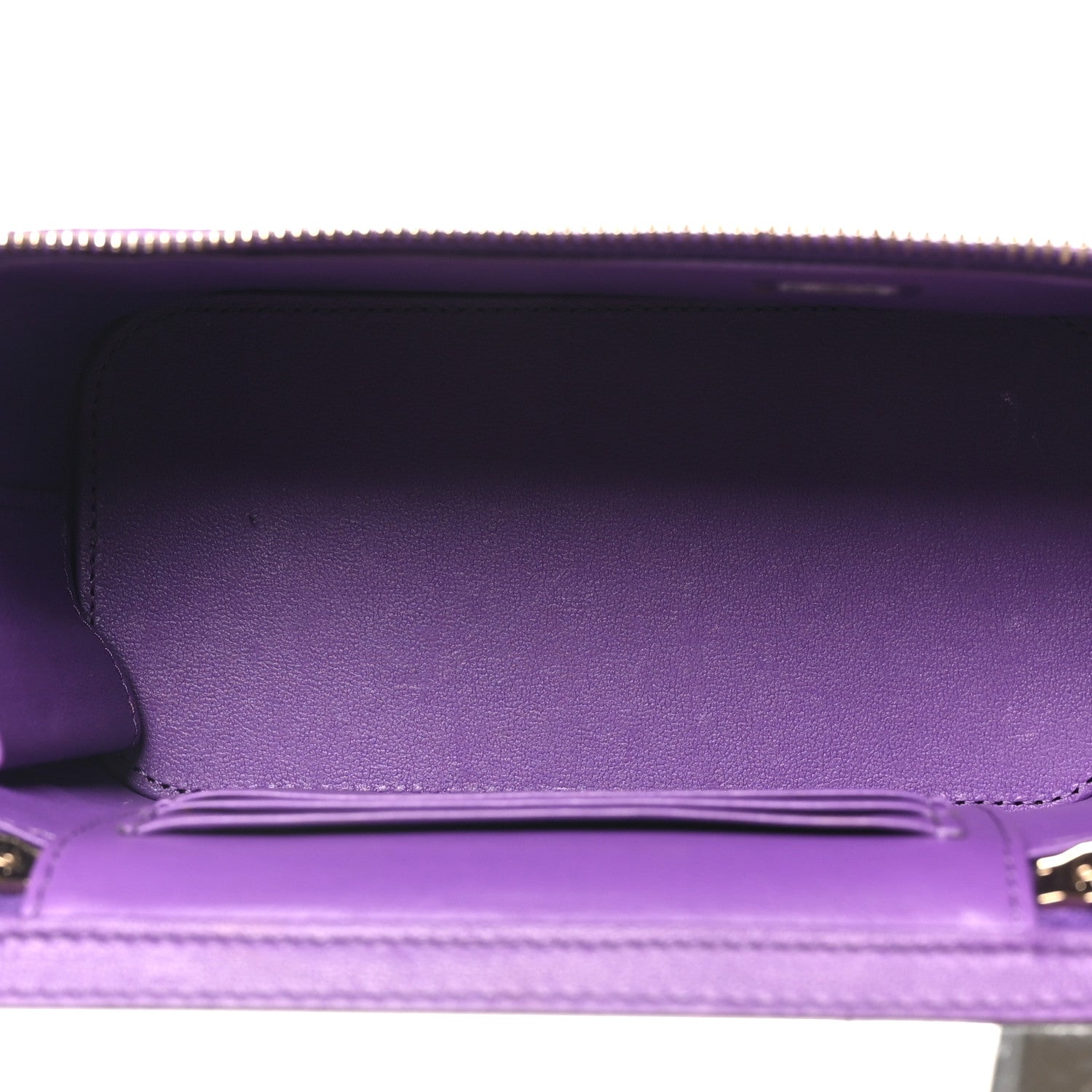 Chanel Lambskin Quilted Small Top Handle Vanity Case With Chain