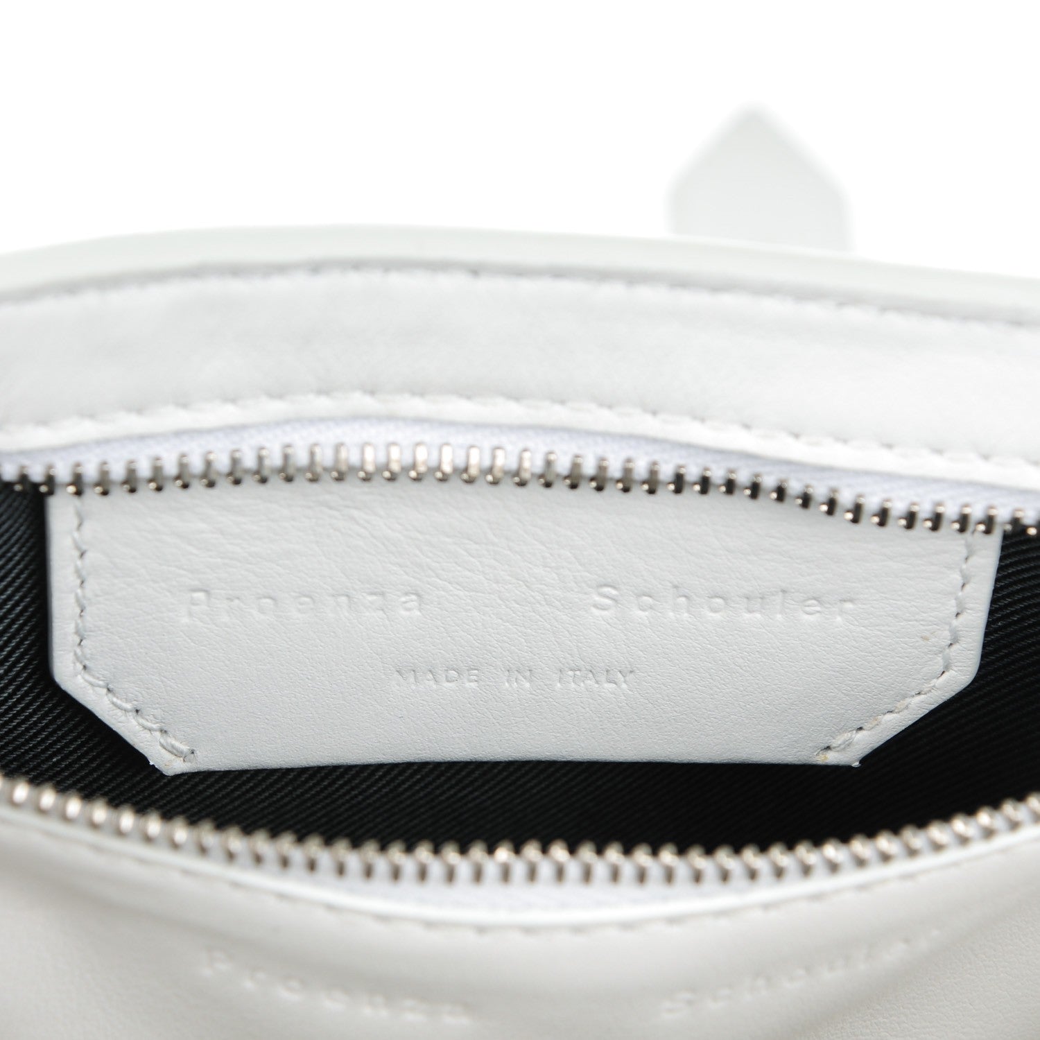 Proenza Schouler Perforated Calfskin PS1 Pouch Messenger Optic White 7 of 10