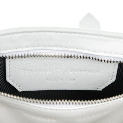 Proenza Schouler Perforated Calfskin PS1 Pouch Messenger Optic White 7 of 10