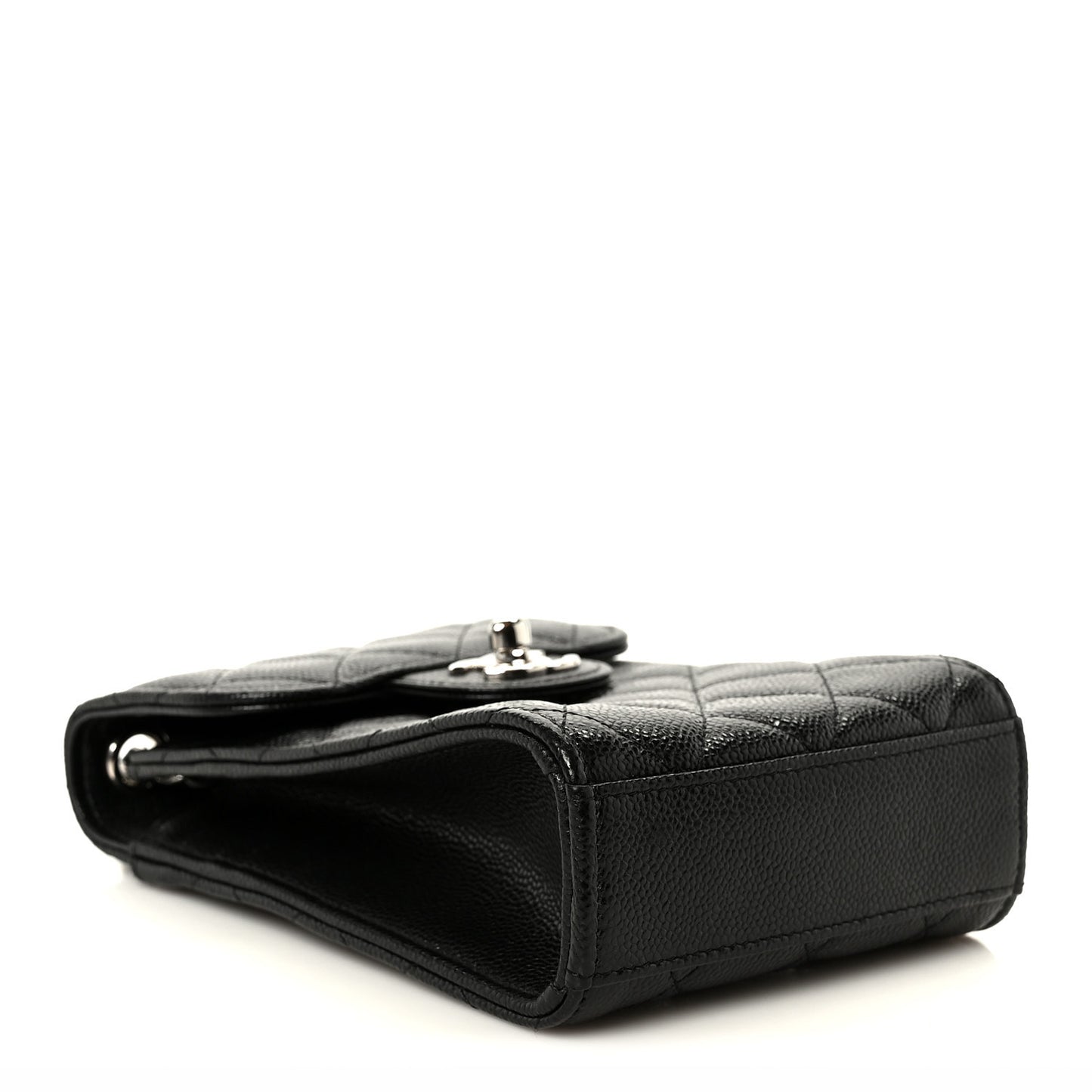 Caviar Quilted Classic Phone Holder Black