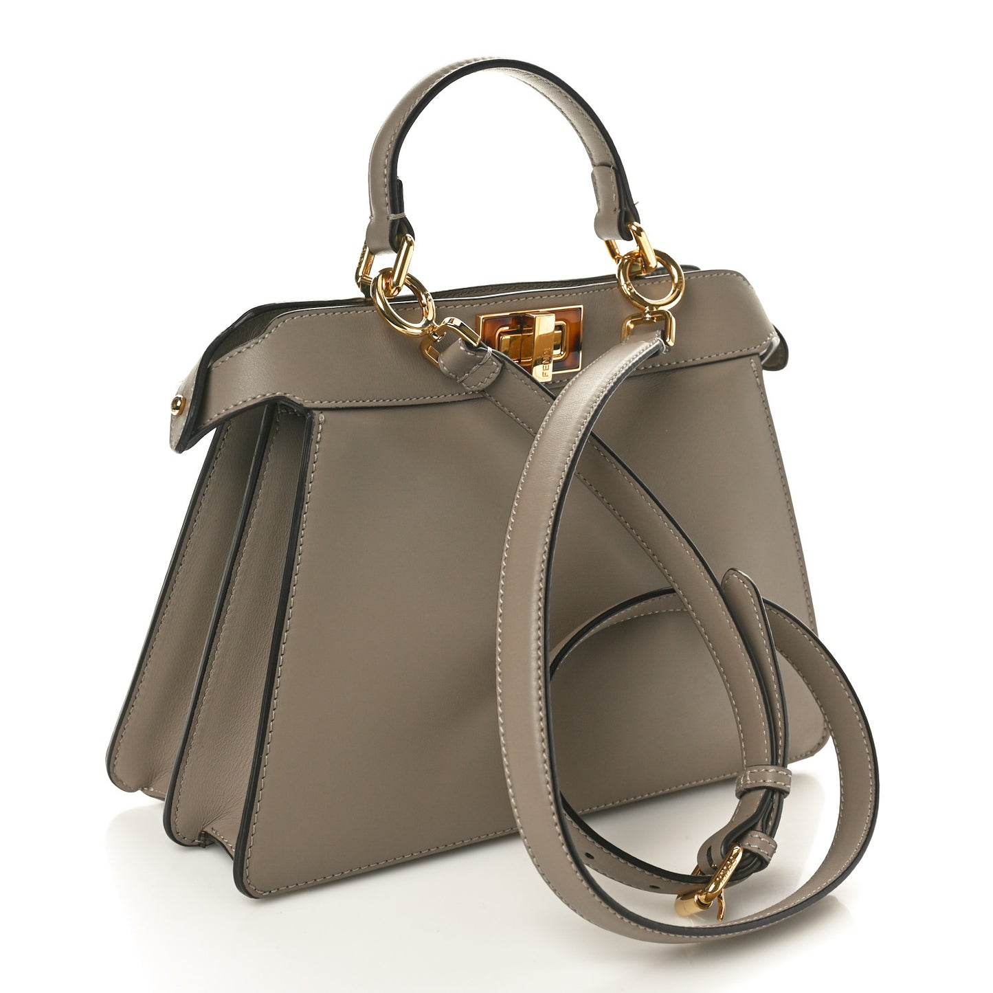 Vitello Seta Shiny Nappa Plexiglass Bi-Color Small Peekaboo I SEE U Satchel Tartaruga Black