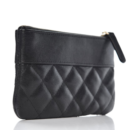 Chanel Sheepskin Quilted Small Vintage Mademoiselle Cosmetic Case Black 4 of 16