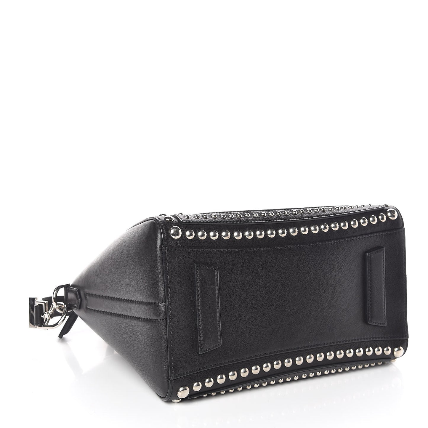 Calfskin Small Studded Bi-Color Antigona Black White