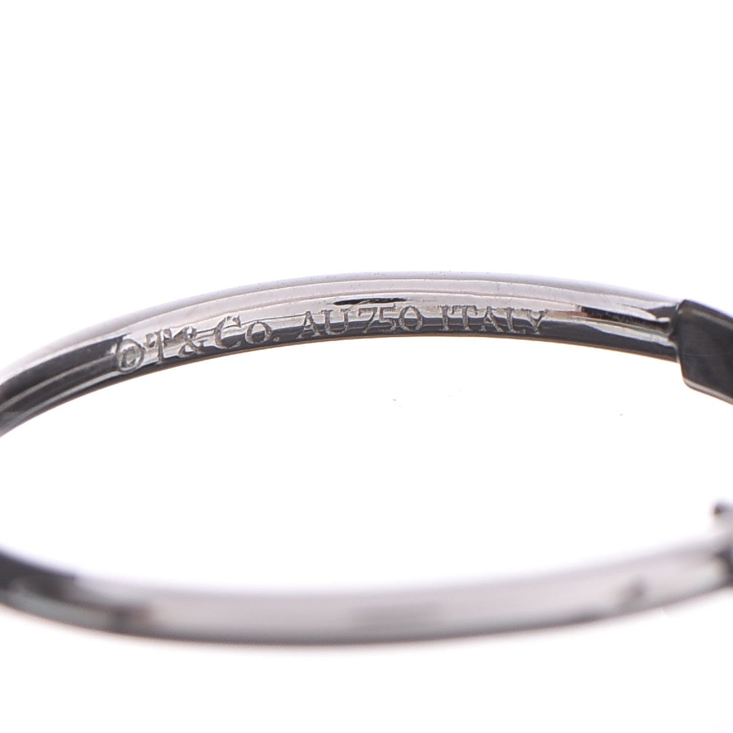 Tiffany 18K White Gold Diamond T Wire Ring 60 9.25 4 of 4