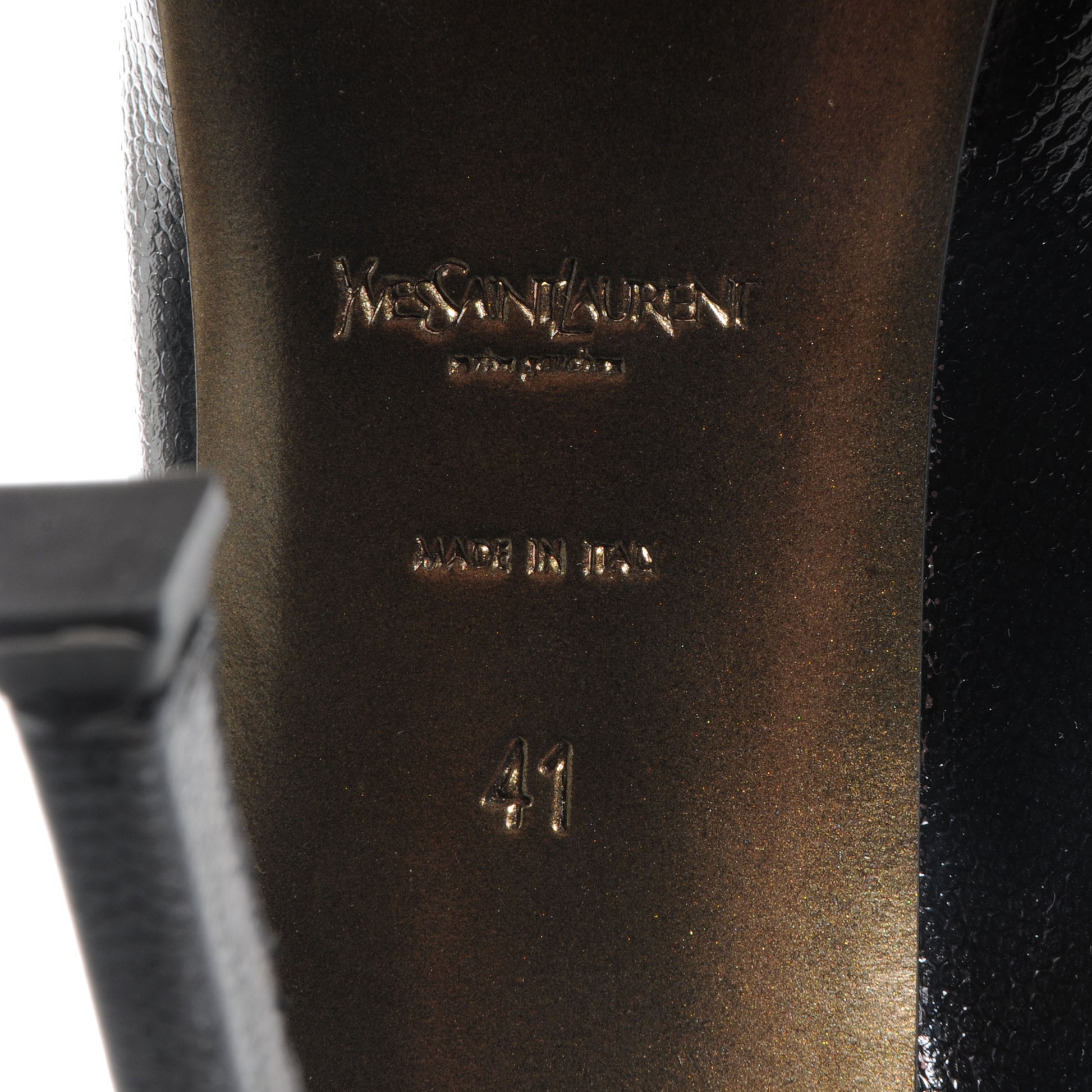 Saint Laurent Vernigolf Tribtoo 80 Slingback Pumps Nero Black 41 6 of 7