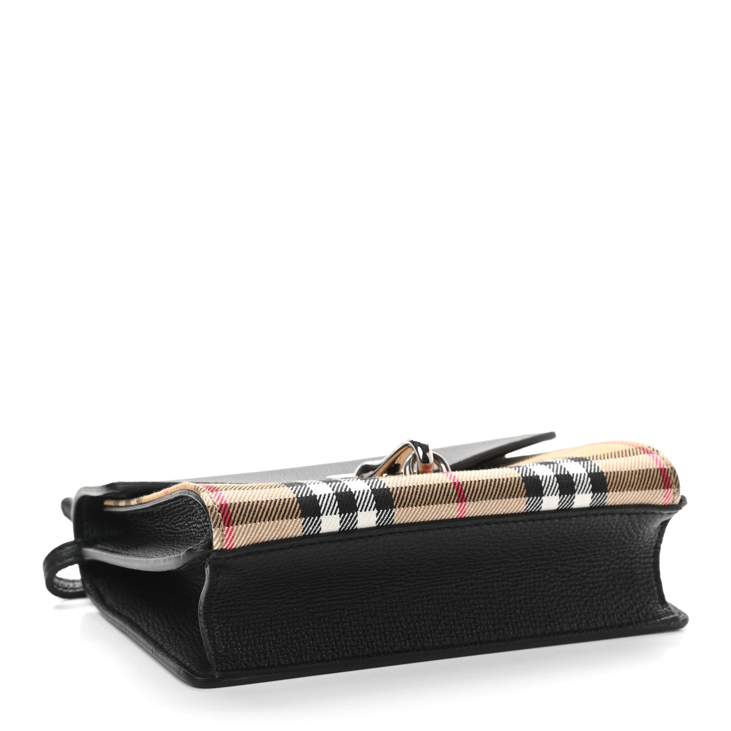 Burberry Derby Calfskin House Check Mini Macken Crossbody Bag Black 4 of 9
