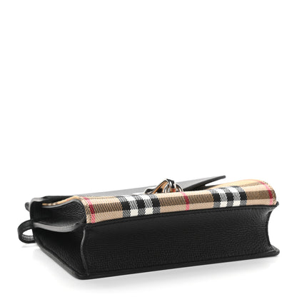 Burberry Derby Calfskin House Check Mini Macken Crossbody Bag Black 4 of 9